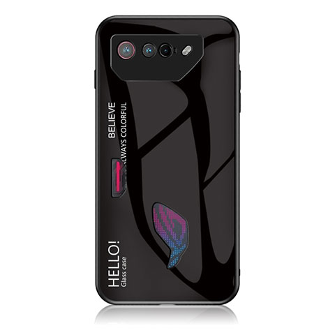 Carcasa Bumper Funda Silicona Espejo Gradiente Arco iris LS1 para Asus ROG Phone 7 Pro Negro