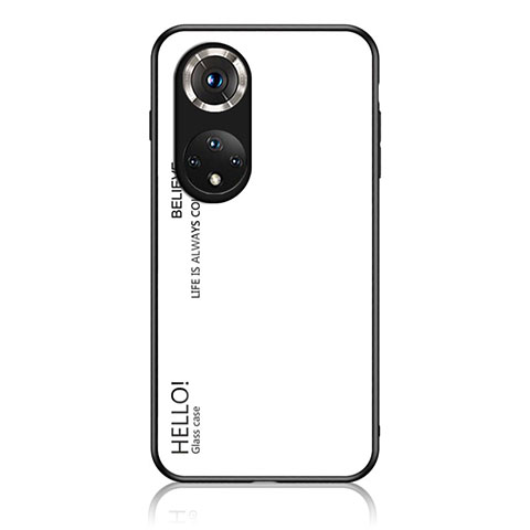 Carcasa Bumper Funda Silicona Espejo Gradiente Arco iris LS1 para Huawei Nova 9 Blanco