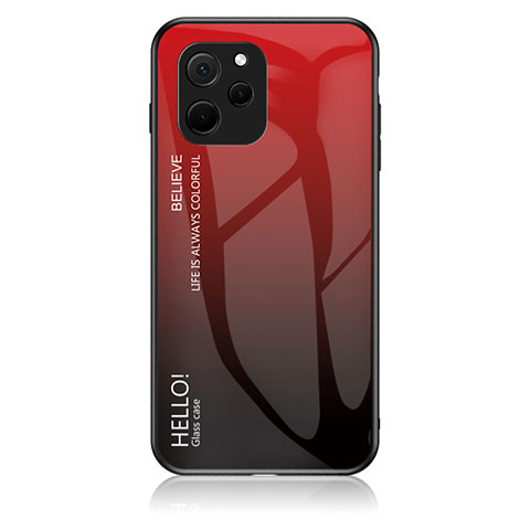 Carcasa Bumper Funda Silicona Espejo Gradiente Arco iris LS1 para Huawei Nova Y61 Rojo