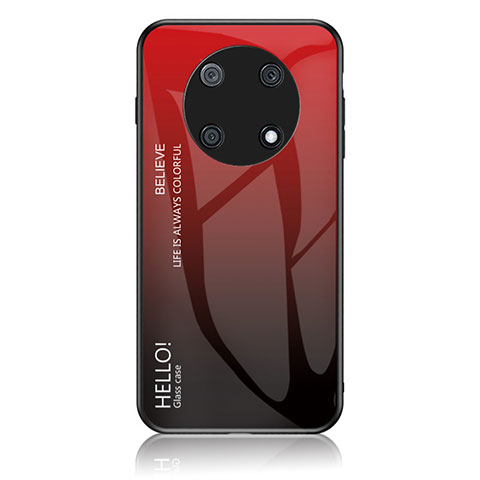 Carcasa Bumper Funda Silicona Espejo Gradiente Arco iris LS1 para Huawei Nova Y90 Rojo