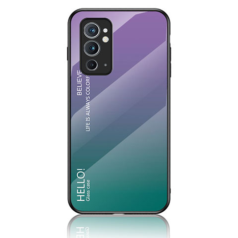 Carcasa Bumper Funda Silicona Espejo Gradiente Arco iris LS1 para OnePlus 9RT 5G Multicolor