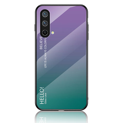 Carcasa Bumper Funda Silicona Espejo Gradiente Arco iris LS1 para OnePlus Nord CE 5G Multicolor