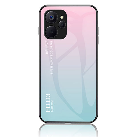 Carcasa Bumper Funda Silicona Espejo Gradiente Arco iris LS1 para Realme 10 5G Cian