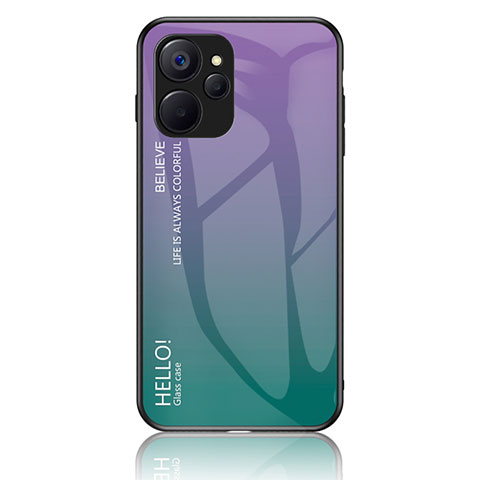 Carcasa Bumper Funda Silicona Espejo Gradiente Arco iris LS1 para Realme 9i 5G Multicolor