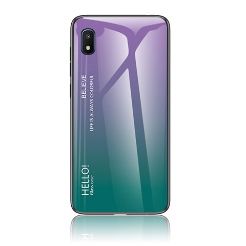 Carcasa Bumper Funda Silicona Espejo Gradiente Arco iris LS1 para Samsung Galaxy A10e Multicolor