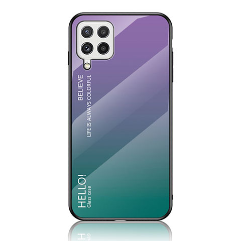 Carcasa Bumper Funda Silicona Espejo Gradiente Arco iris LS1 para Samsung Galaxy A22 4G Multicolor