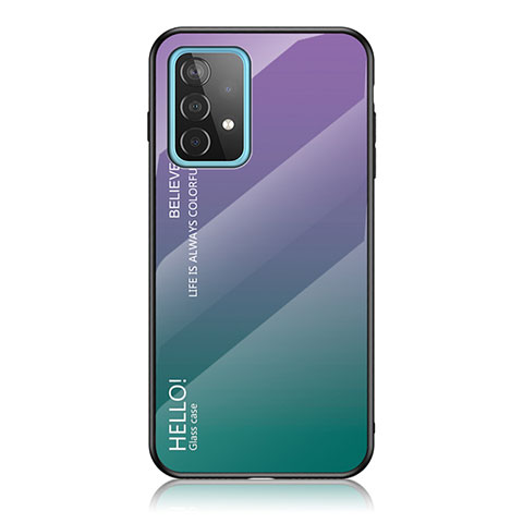 Carcasa Bumper Funda Silicona Espejo Gradiente Arco iris LS1 para Samsung Galaxy A52 4G Multicolor