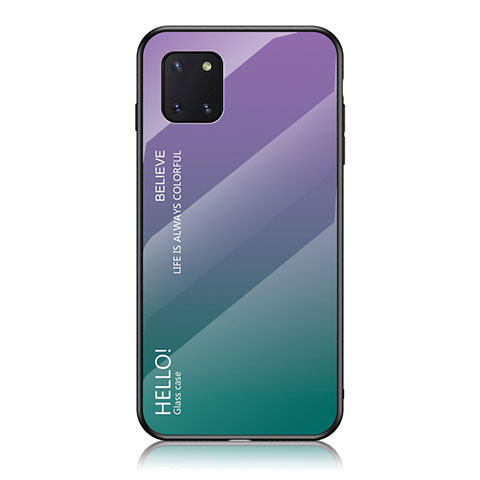 Carcasa Bumper Funda Silicona Espejo Gradiente Arco iris LS1 para Samsung Galaxy A81 Multicolor