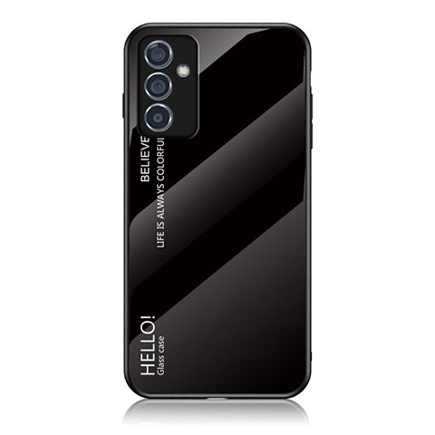 Carcasa Bumper Funda Silicona Espejo Gradiente Arco iris LS1 para Samsung Galaxy A82 5G Negro