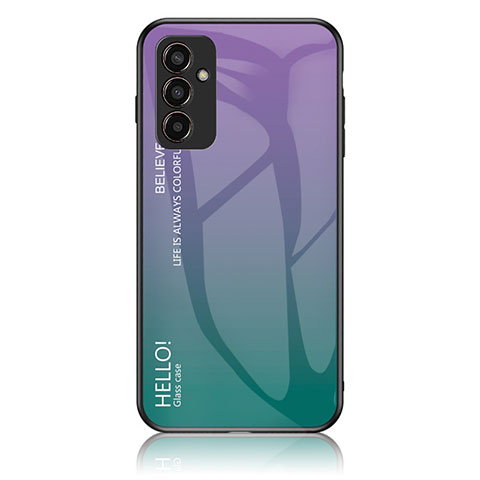 Carcasa Bumper Funda Silicona Espejo Gradiente Arco iris LS1 para Samsung Galaxy F13 4G Multicolor
