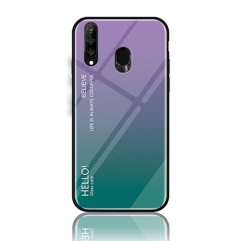 Carcasa Bumper Funda Silicona Espejo Gradiente Arco iris LS1 para Samsung Galaxy M30 Multicolor