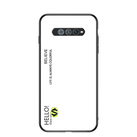 Carcasa Bumper Funda Silicona Espejo Gradiente Arco iris LS1 para Xiaomi Black Shark 4S 5G Blanco