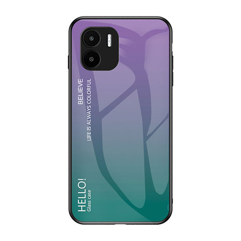 Carcasa Bumper Funda Silicona Espejo Gradiente Arco iris LS1 para Xiaomi Redmi A2 Plus Multicolor