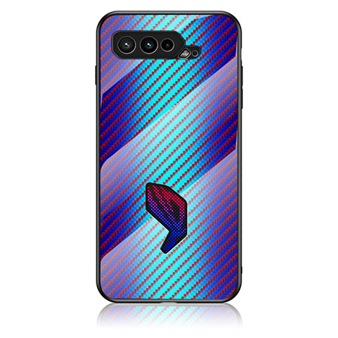 Carcasa Bumper Funda Silicona Espejo Gradiente Arco iris LS2 para Asus ROG Phone 5s Azul