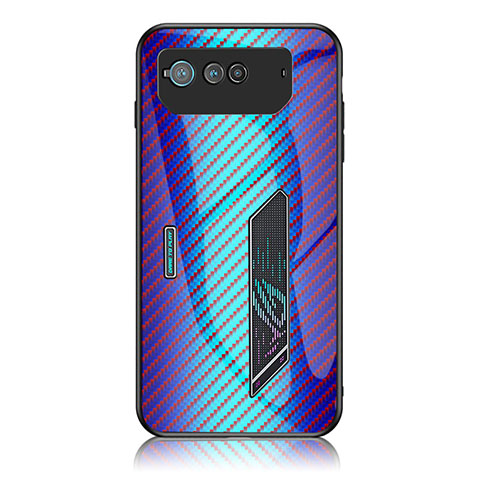 Carcasa Bumper Funda Silicona Espejo Gradiente Arco iris LS2 para Asus ROG Phone 6 Azul