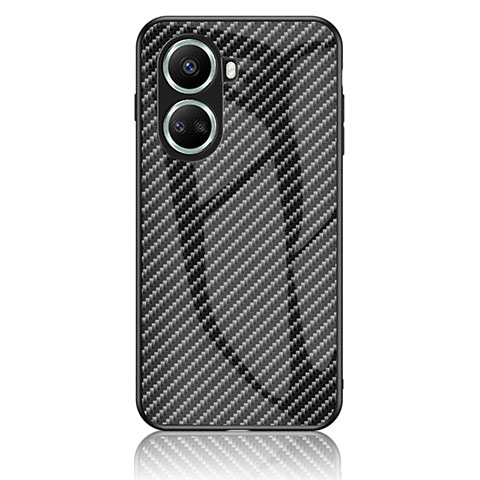 Carcasa Bumper Funda Silicona Espejo Gradiente Arco iris LS2 para Huawei Nova 10 SE Negro