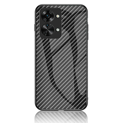 Carcasa Bumper Funda Silicona Espejo Gradiente Arco iris LS2 para OnePlus Nord 2T 5G Negro