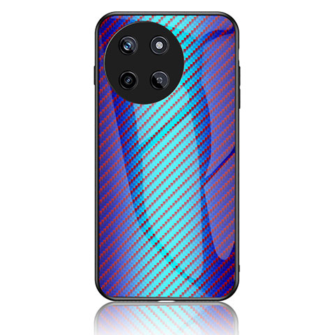 Carcasa Bumper Funda Silicona Espejo Gradiente Arco iris LS2 para Realme 11 4G Azul