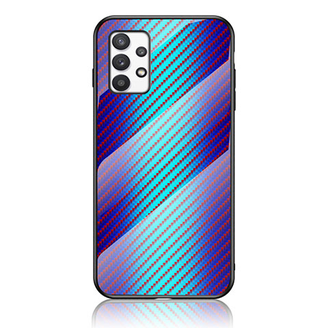 Carcasa Bumper Funda Silicona Espejo Gradiente Arco iris LS2 para Samsung Galaxy A53 5G Azul