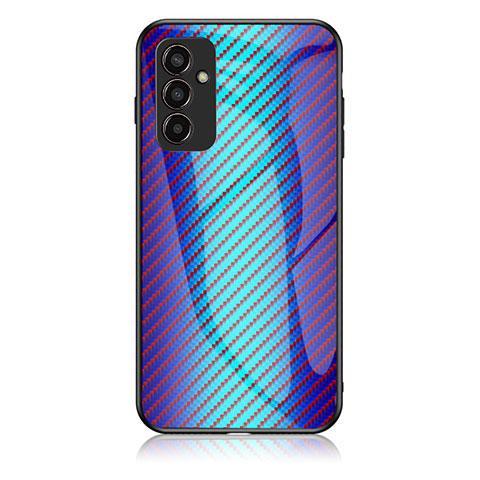 Carcasa Bumper Funda Silicona Espejo Gradiente Arco iris LS2 para Samsung Galaxy M13 4G Azul