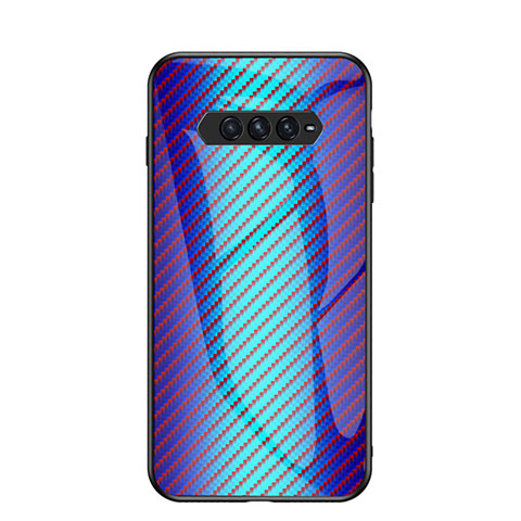 Carcasa Bumper Funda Silicona Espejo Gradiente Arco iris LS2 para Xiaomi Black Shark 4 5G Azul