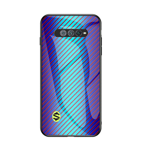 Carcasa Bumper Funda Silicona Espejo Gradiente Arco iris LS2 para Xiaomi Black Shark 5 RS 5G Azul