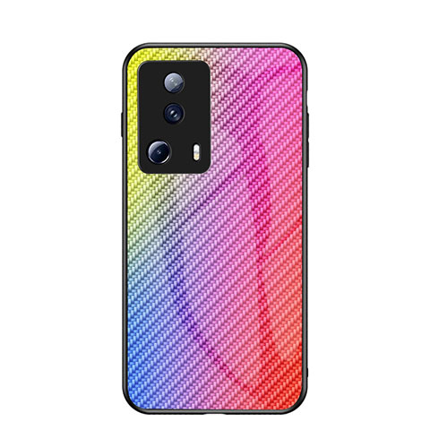 Carcasa Bumper Funda Silicona Espejo Gradiente Arco iris LS2 para Xiaomi Civi 2 5G Rosa