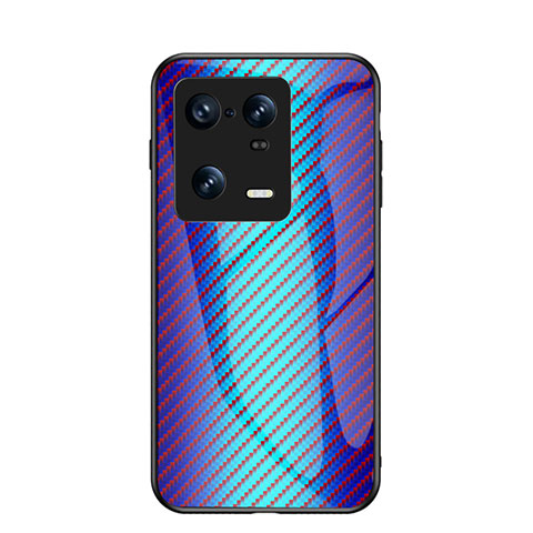 Carcasa Bumper Funda Silicona Espejo Gradiente Arco iris LS2 para Xiaomi Mi 13 Pro 5G Azul