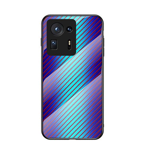 Carcasa Bumper Funda Silicona Espejo Gradiente Arco iris LS2 para Xiaomi Mi Mix 4 5G Azul