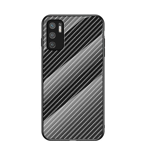 Carcasa Bumper Funda Silicona Espejo Gradiente Arco iris LS2 para Xiaomi POCO M3 Pro 5G Negro