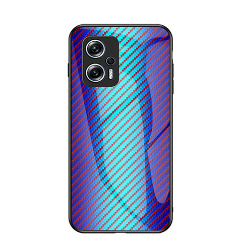 Carcasa Bumper Funda Silicona Espejo Gradiente Arco iris LS2 para Xiaomi Poco X4 GT 5G Azul