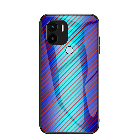 Carcasa Bumper Funda Silicona Espejo Gradiente Arco iris LS2 para Xiaomi Redmi A1 Plus Azul