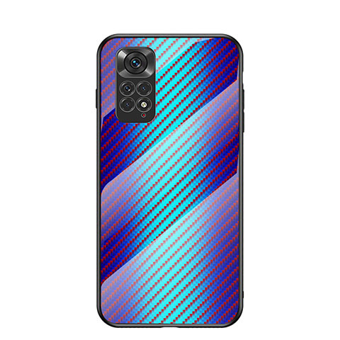 Carcasa Bumper Funda Silicona Espejo Gradiente Arco iris LS2 para Xiaomi Redmi Note 11 4G (2022) Azul