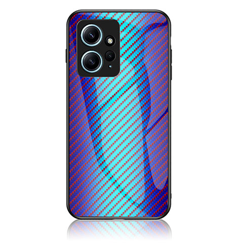 Carcasa Bumper Funda Silicona Espejo Gradiente Arco iris LS2 para Xiaomi Redmi Note 12 4G Azul