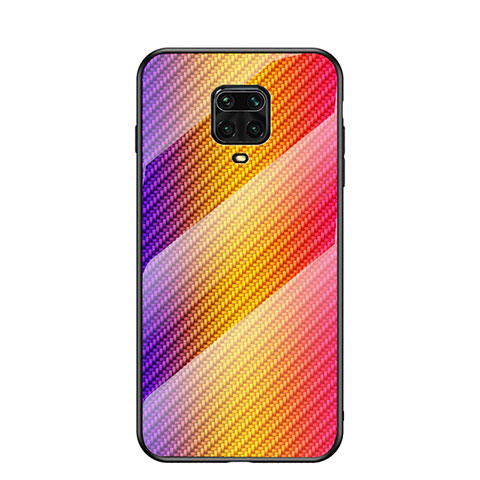 Carcasa Bumper Funda Silicona Espejo Gradiente Arco iris LS2 para Xiaomi Redmi Note 9 Pro Max Rosa