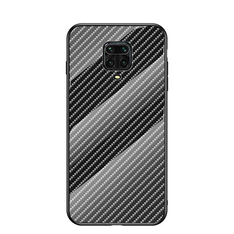 Carcasa Bumper Funda Silicona Espejo Gradiente Arco iris LS2 para Xiaomi Redmi Note 9 Pro Negro