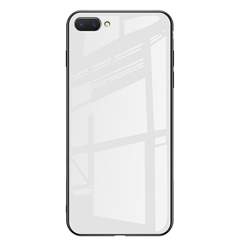 Carcasa Bumper Funda Silicona Espejo Gradiente Arco iris para Huawei Honor 10 Blanco