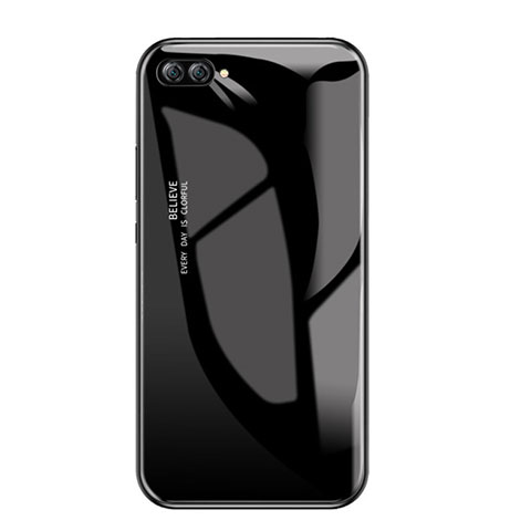 Carcasa Bumper Funda Silicona Espejo Gradiente Arco iris para Huawei Nova 2S Negro