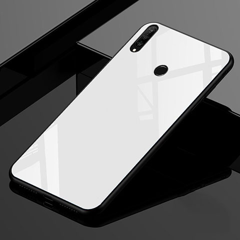 Carcasa Bumper Funda Silicona Espejo Gradiente Arco iris para Huawei Nova 4e Blanco