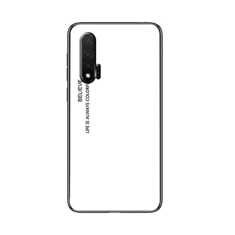 Carcasa Bumper Funda Silicona Espejo Gradiente Arco iris para Huawei Nova 6 Blanco