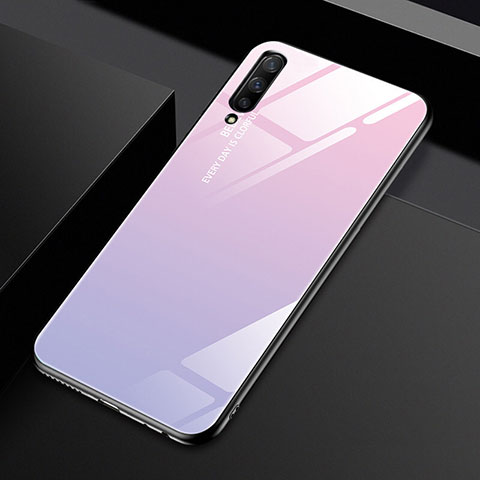 Carcasa Bumper Funda Silicona Espejo Gradiente Arco iris para Huawei P Smart Pro (2019) Rosa