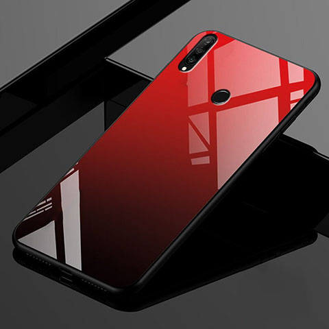 Carcasa Bumper Funda Silicona Espejo Gradiente Arco iris para Huawei P30 Lite XL Rojo