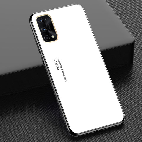 Carcasa Bumper Funda Silicona Espejo Gradiente Arco iris para Realme Q2 Pro 5G Blanco