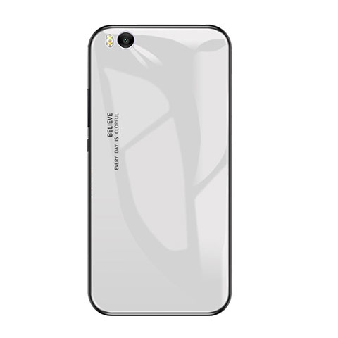 Carcasa Bumper Funda Silicona Espejo Gradiente Arco iris para Xiaomi Mi 5S 4G Blanco