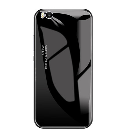 Carcasa Bumper Funda Silicona Espejo Gradiente Arco iris para Xiaomi Mi 5S 4G Negro