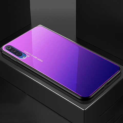 Carcasa Bumper Funda Silicona Espejo Gradiente Arco iris para Xiaomi Mi 9 Morado