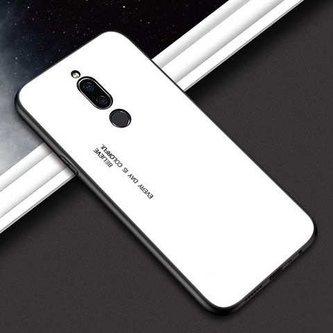 Carcasa Bumper Funda Silicona Espejo Gradiente Arco iris para Xiaomi Redmi 8 Blanco