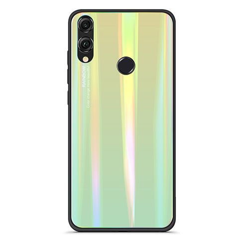 Carcasa Bumper Funda Silicona Espejo Gradiente Arco iris R01 para Huawei Honor 8X Verde