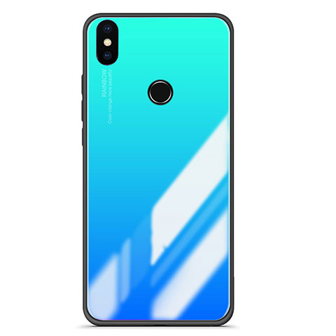 Carcasa Bumper Funda Silicona Espejo Gradiente para Xiaomi Mi 6X Azul Cielo