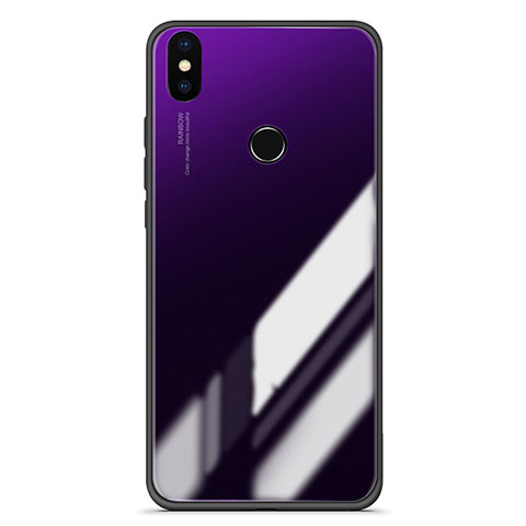 Carcasa Bumper Funda Silicona Espejo Gradiente para Xiaomi Mi A2 Morado